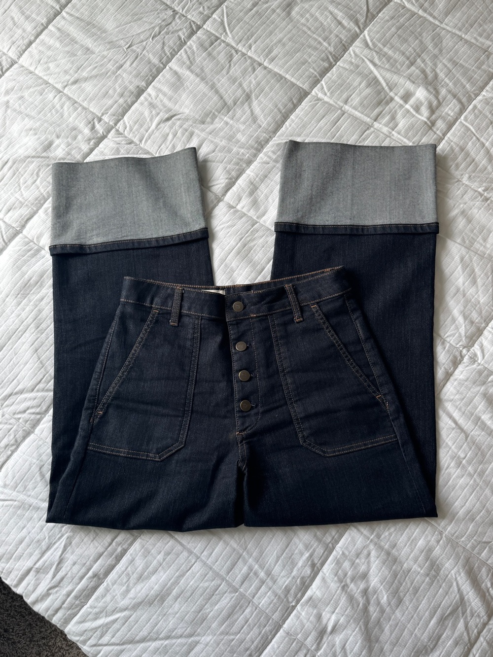 Anthropologie pilcro utility high rise straight leg jeans, size 27 - Picture 2 of 9